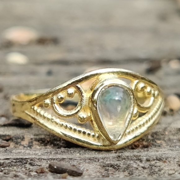 Sterling Ethiopian opal ring - Picture 7 of 8